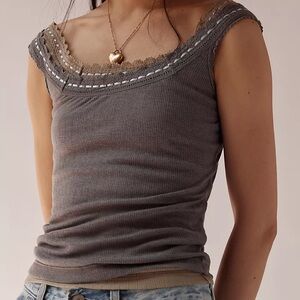 NWT Free People Only You Tank
Color: Grey Size Small